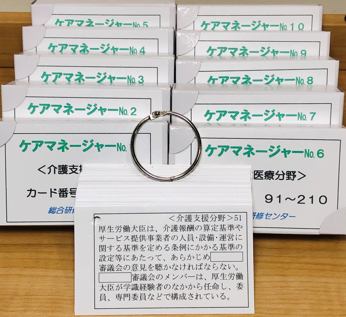 介護支援専門員・ケアマネージャー 暗記カード