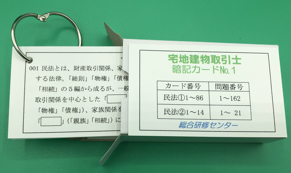 宅建 21年宅建の受験対策用暗記カード ポイント集 模擬試験 記憶術 勉強法